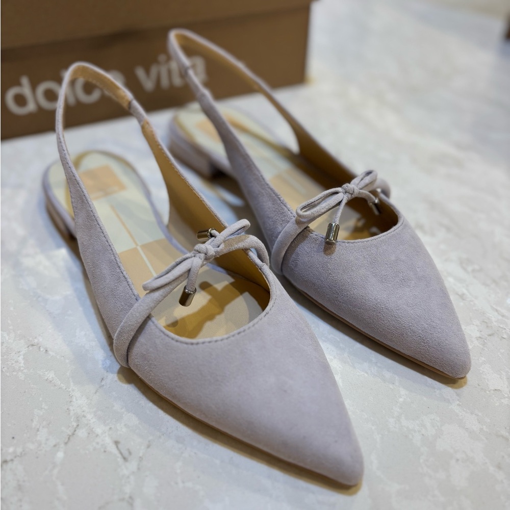 Dolce Vita Payge Flats Dusty Blue Suede at Anthropologie - Picture 7 of 12